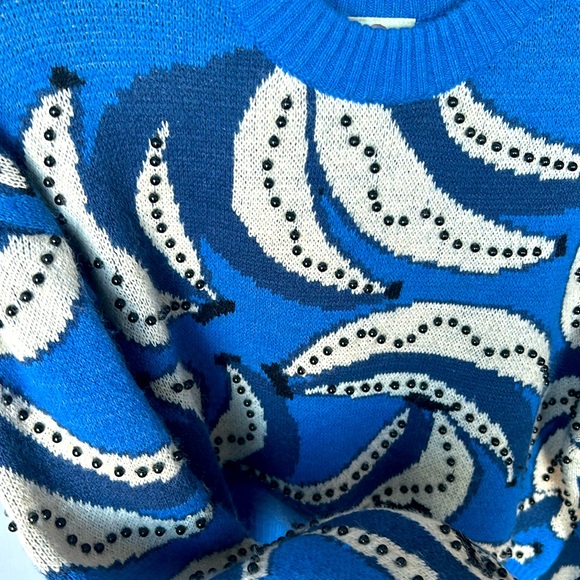 Banana Flowers Sweater Top- Farm Rio - Picture 3 of 5